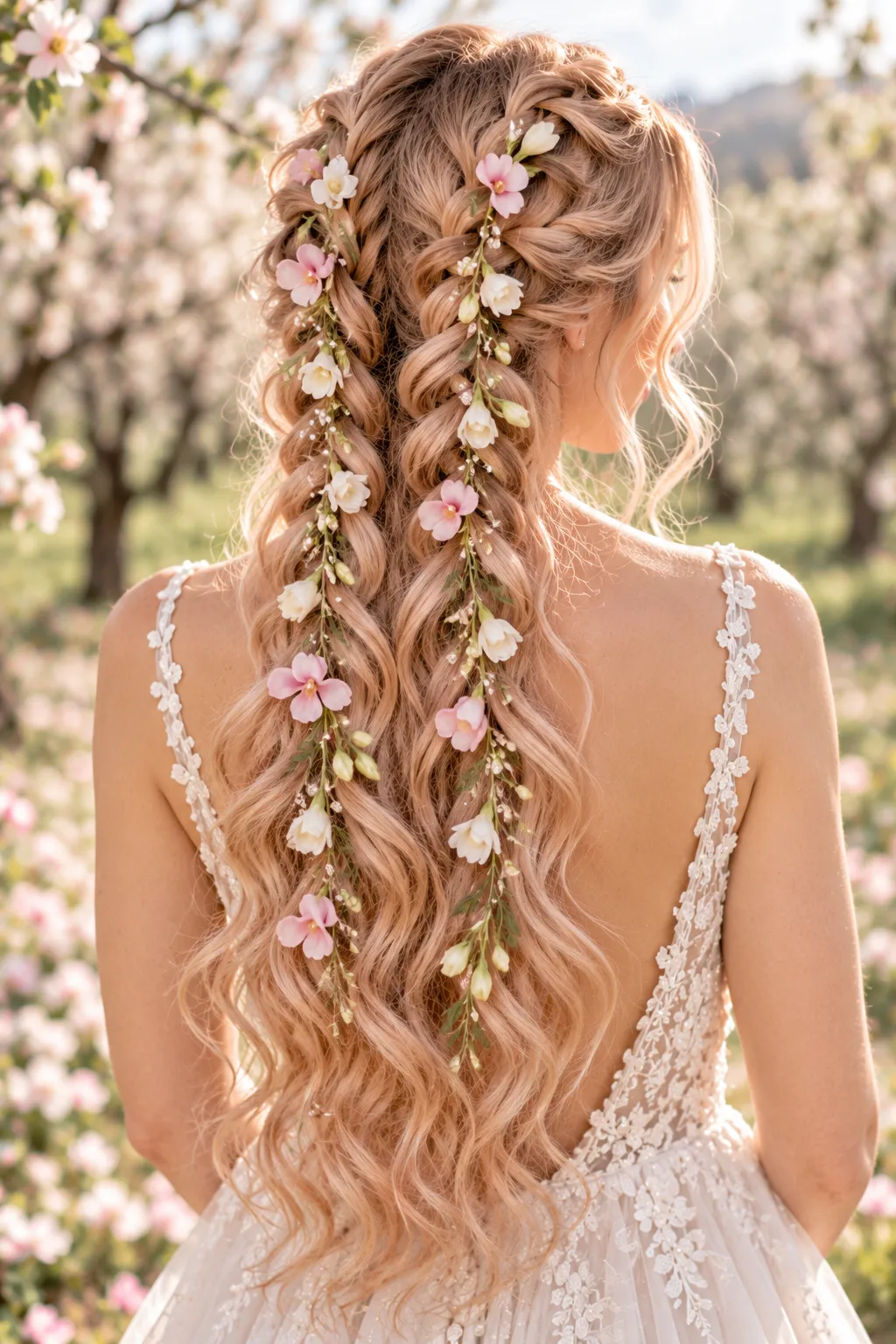 Blossom Braids in the Spring Orchard