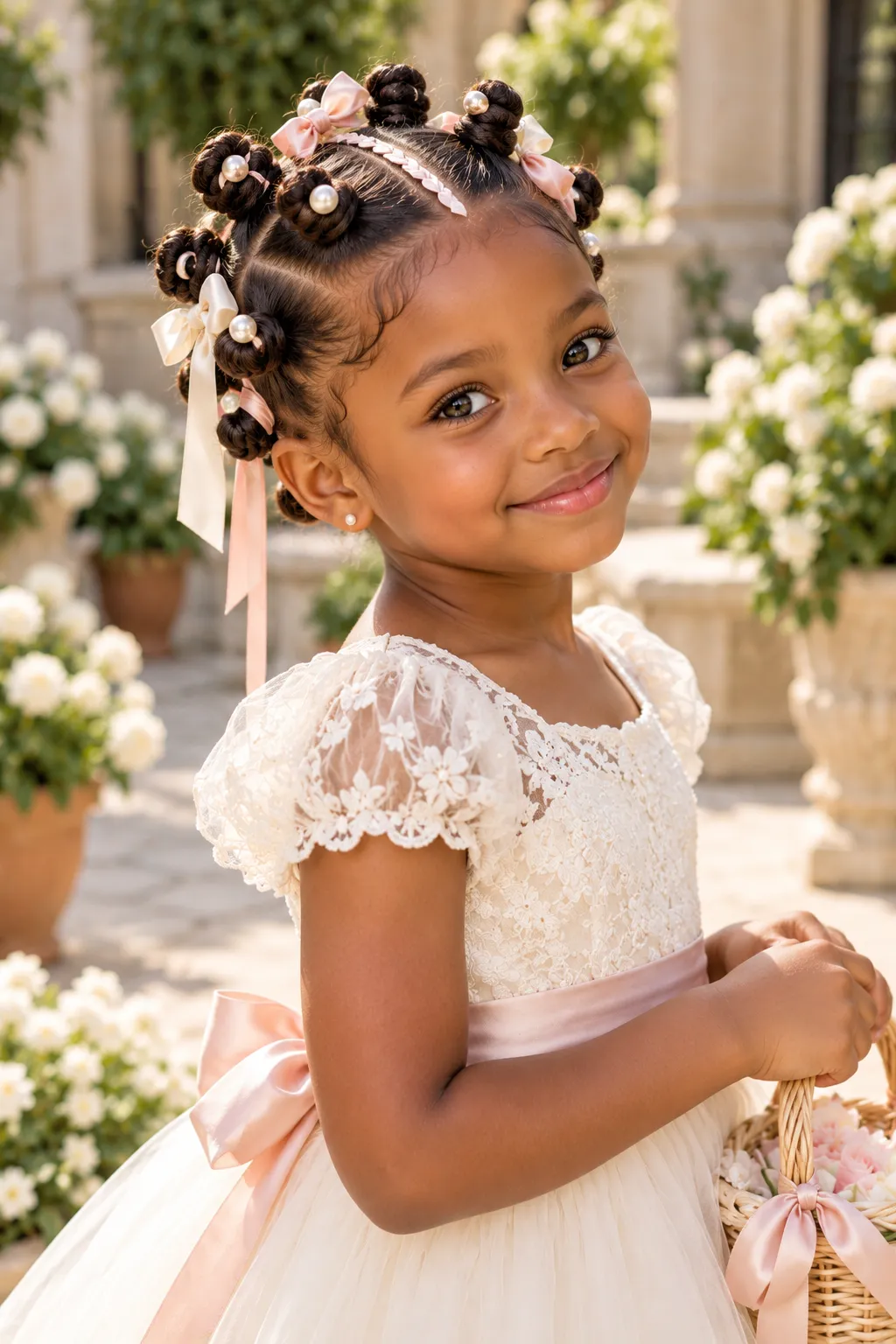 Blush Ribbon Garden Portrait