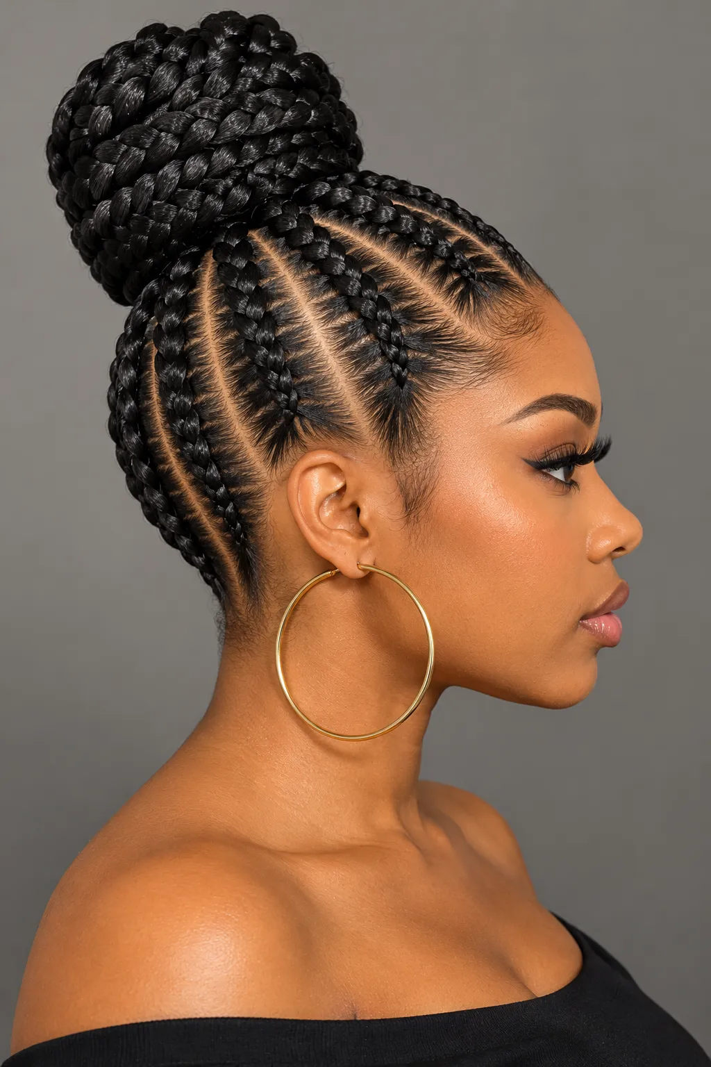 Classic Cornrow Top Bun Classic Cornrow Top Bun