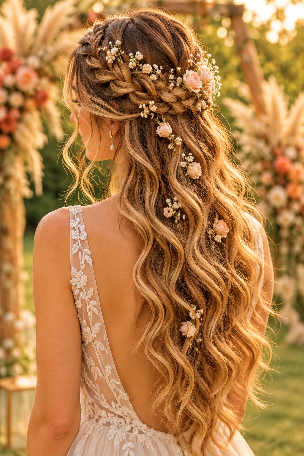 Golden Hour Boho Bridal Hair