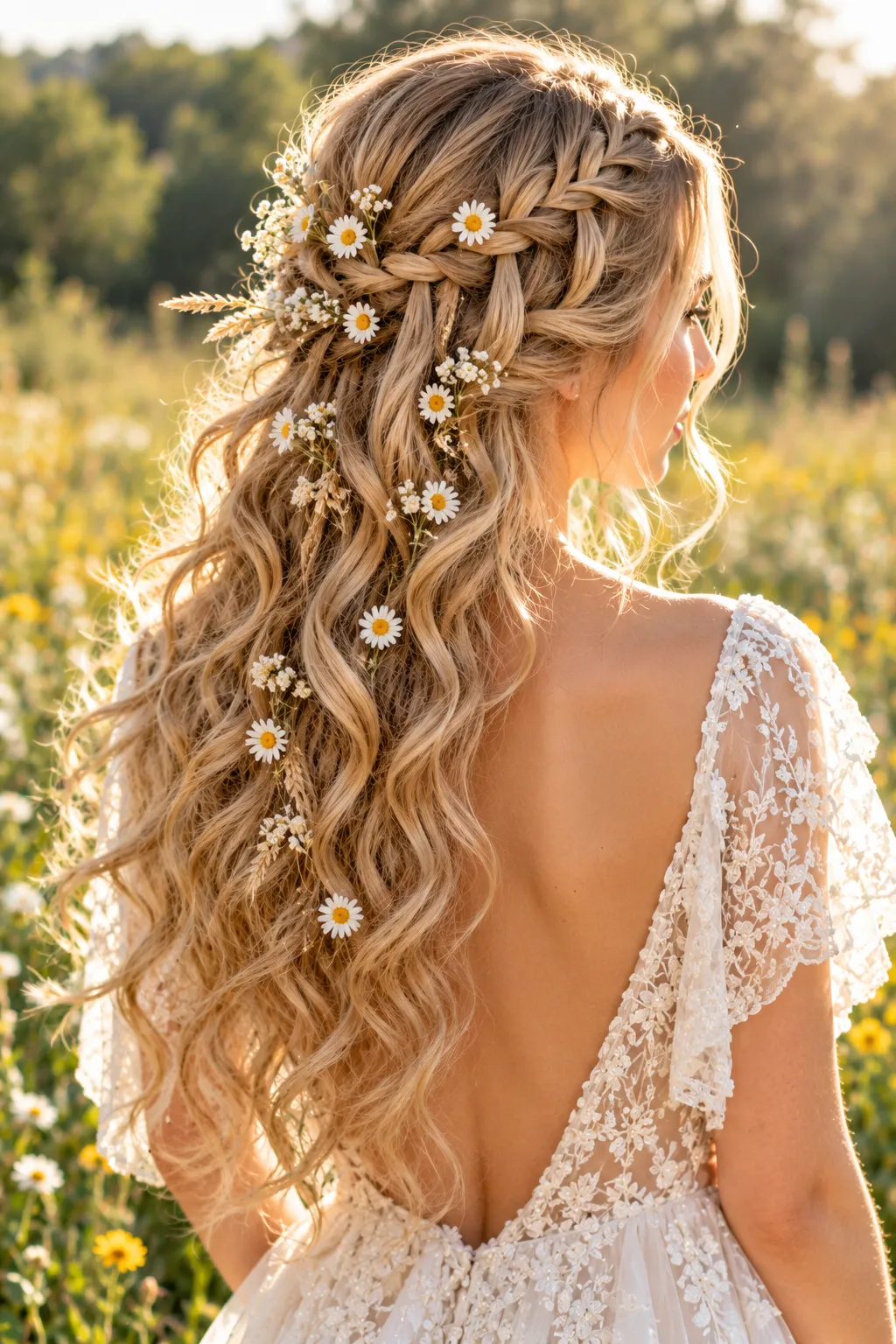 Golden Meadow Bridal Portrait