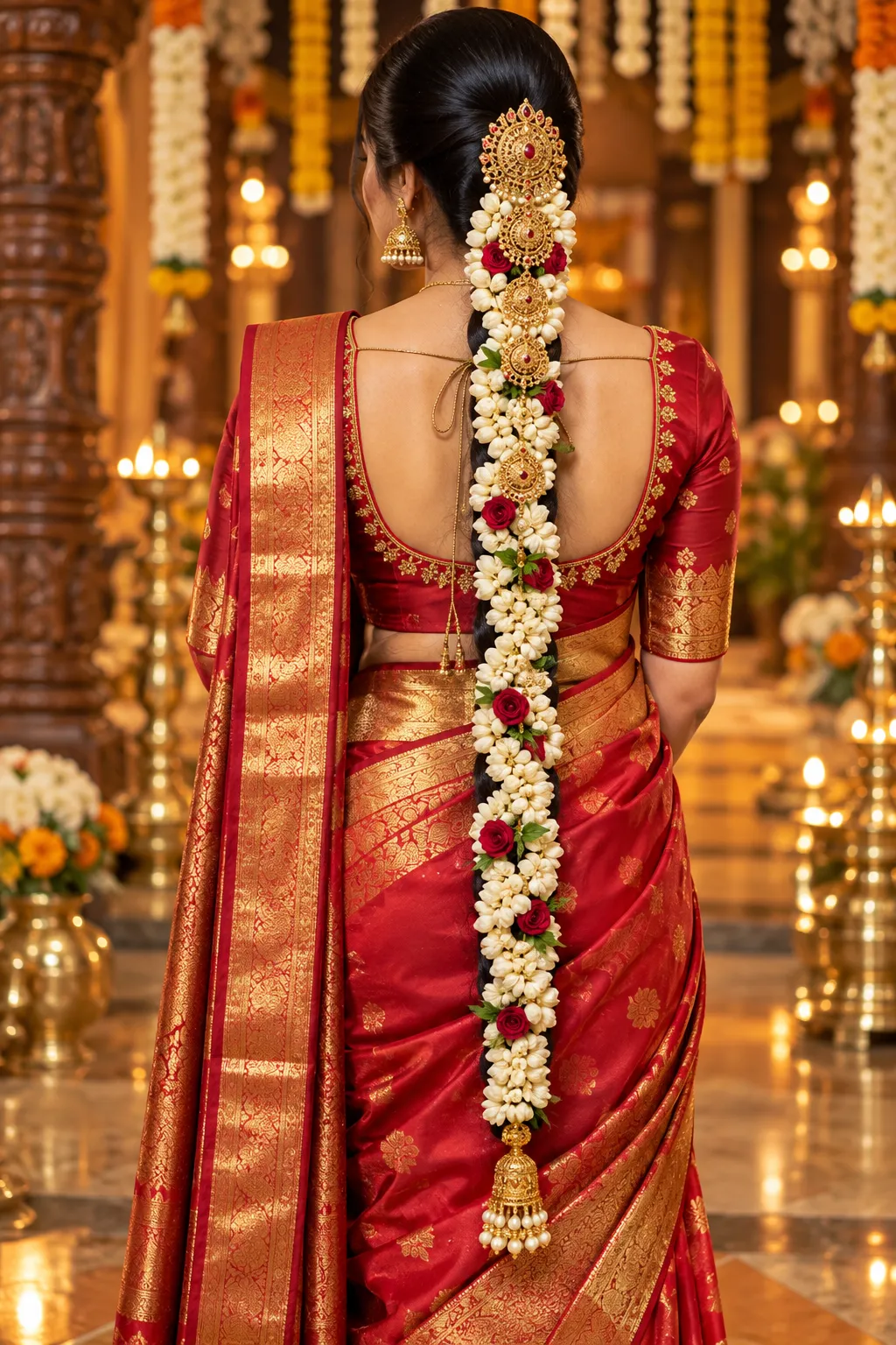 Jasmine Braid with Gold Temple Jewelry