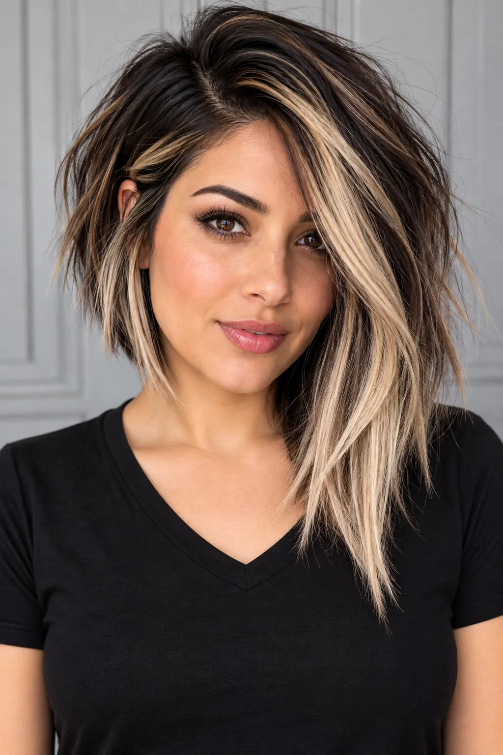 Espresso Blonde Asymmetrical Lob Espresso Blonde Asymmetrical Lob
