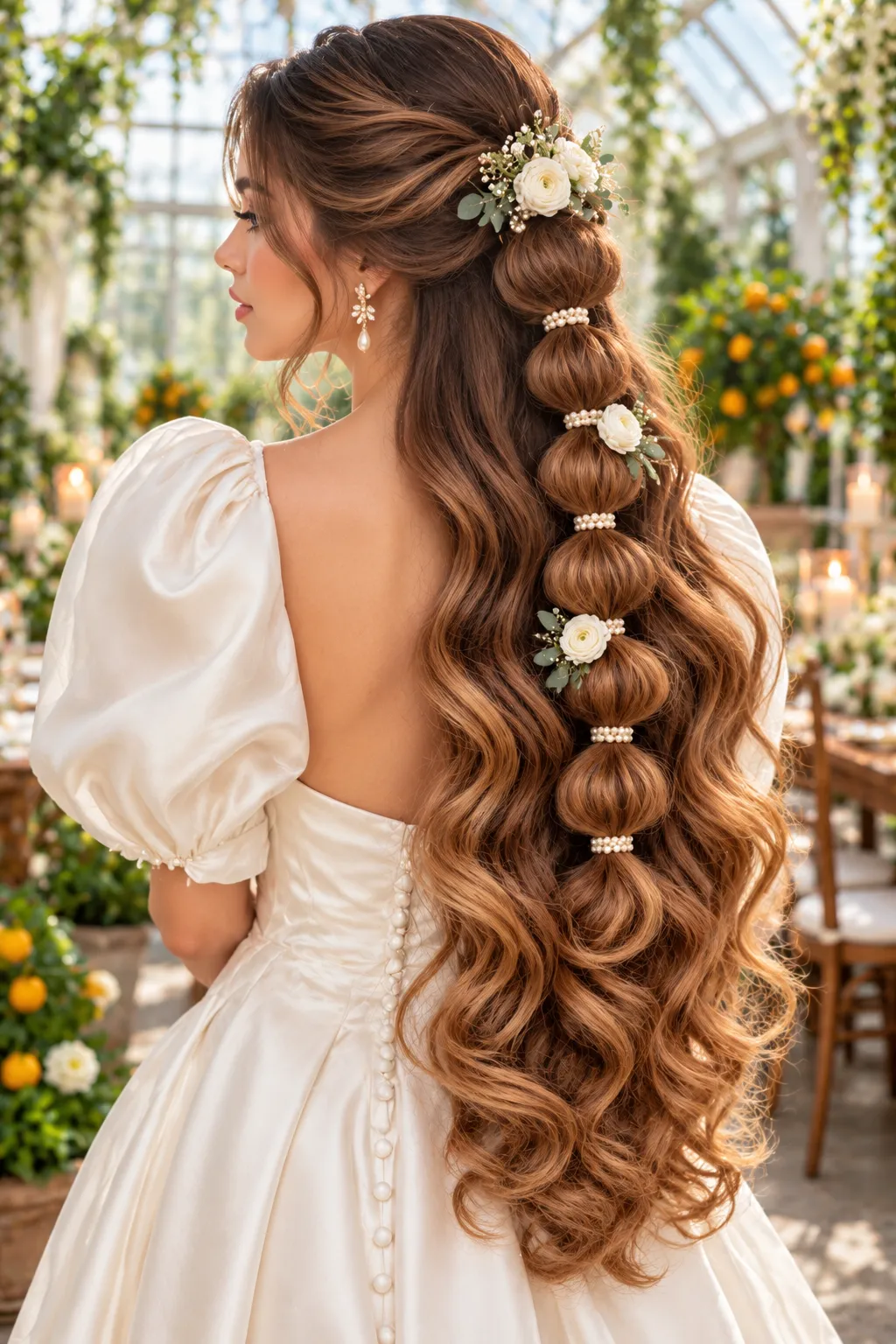 Pearl Bubble Braid with Ranunculus