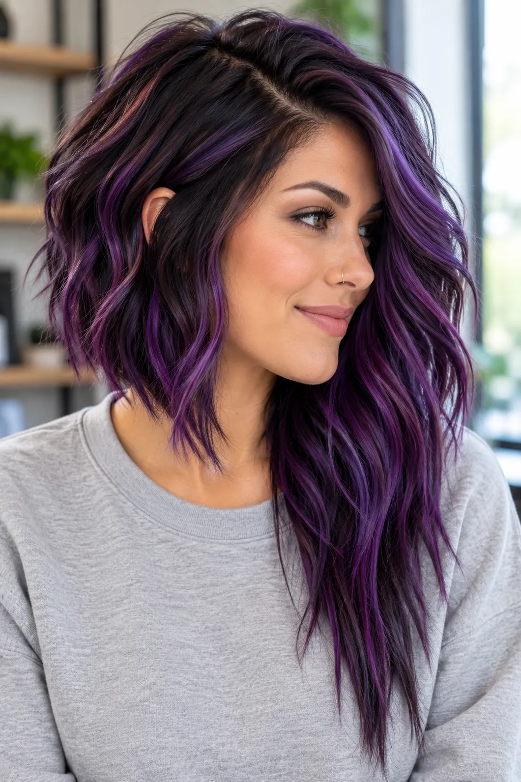 Violet Wave Asymmetrical Lob Violet Wave Asymmetrical Lob