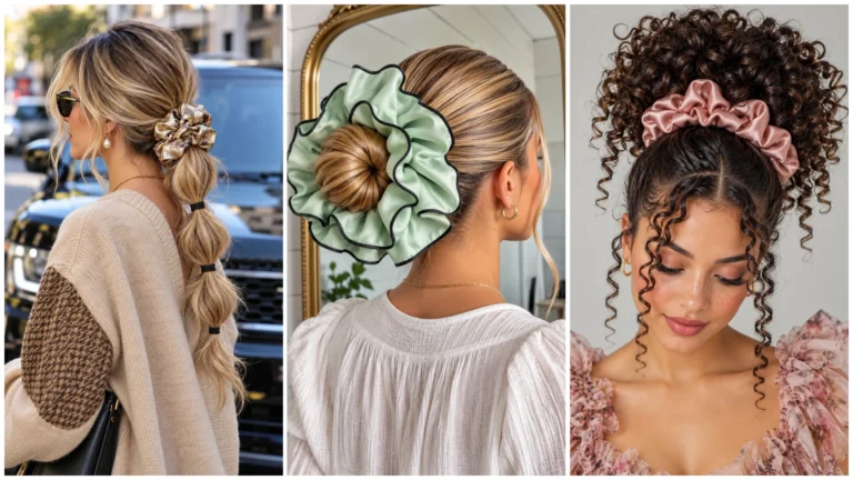 30 Scrunchie Hairstyle Ideas for a Cute, Retro Look